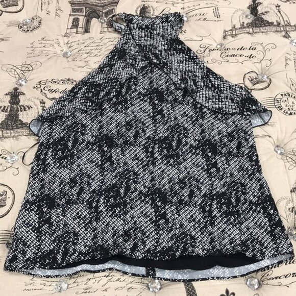 Parker Black & White Ruffled Halter Top - Picture 8 of 8